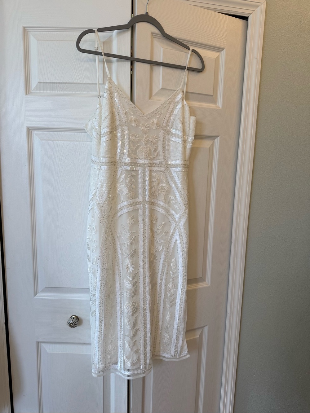 Lulus Alluring Interest White Sequin Embroidered Sleeveless Midi Dress - Picture 8 of 8